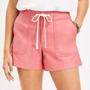 LOFT Chino Short 4" Inseam Rope Tie Waist Women’s Size 2 Pockets Highrise NEW